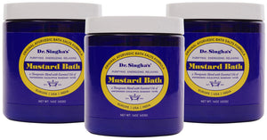 Mustard Bath (16 oz) 3 pack. Slightly scuffed labels or canisters. Perfect Powder